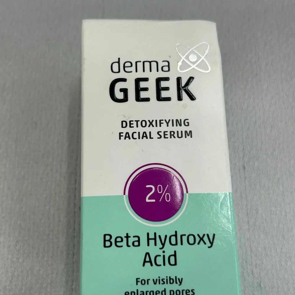 Derma GEEK Detoxifying Facial Serum 1.3oz 2% BHA BHA Serum Pore Exfoliant NEW